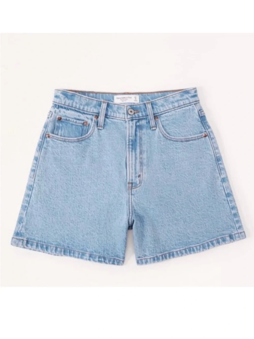 Abercrombie Mom 4” High Rise Curve Love Shorts EUC size 30 - Picture 2 of 6